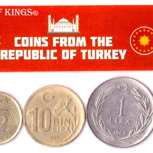 5 Turkish Coin Lot. Differ Collectible Coins From Middle East. Foreign Currency