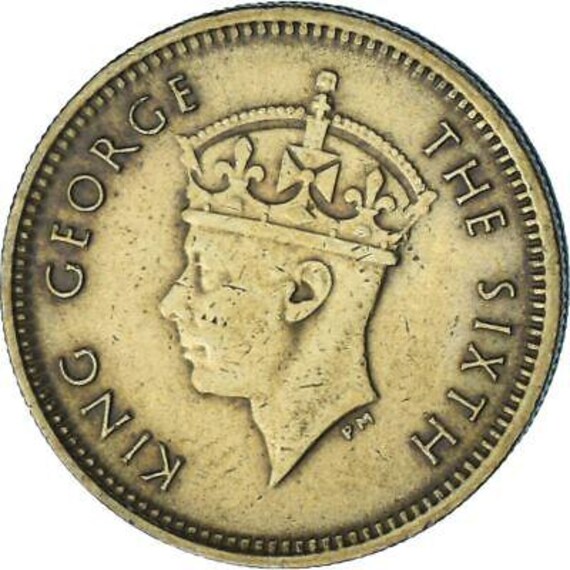 香港1949年骨董硬貨(THE SIXTH KING E) 香港 | 5セント硬貨 | 国王ジョージ6世 | Km:26 | 1949 - 1950 - Etsy 日本