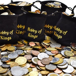 Different Coins Many World Countries + Coin Bag Money Purse | Foreign Currency - Great Gift Idea for Cash Collectors