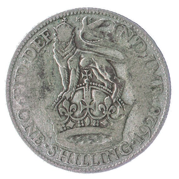 British 1 Shilling Silver Coin - King George V. England Money 1927-1936 Km# 833