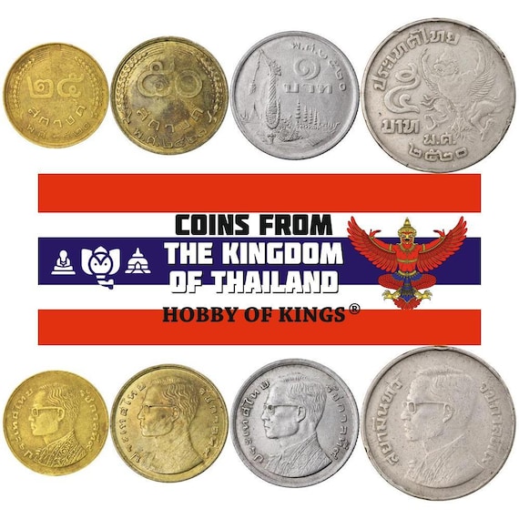 Thai Coin Set: 1977-1980 Rama IX, Satang & Baht