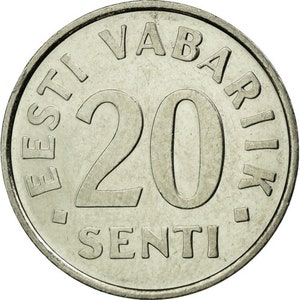 Estonian Coin Estonia 20 Senti | Lions | 1997 - 2008