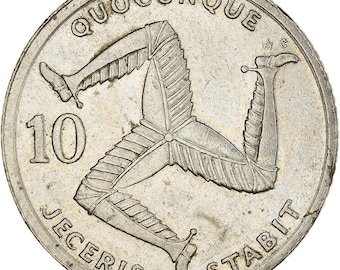 マン島硬貨 マン島 10ペンス | エリザベス2世女王 | トリスケリオン