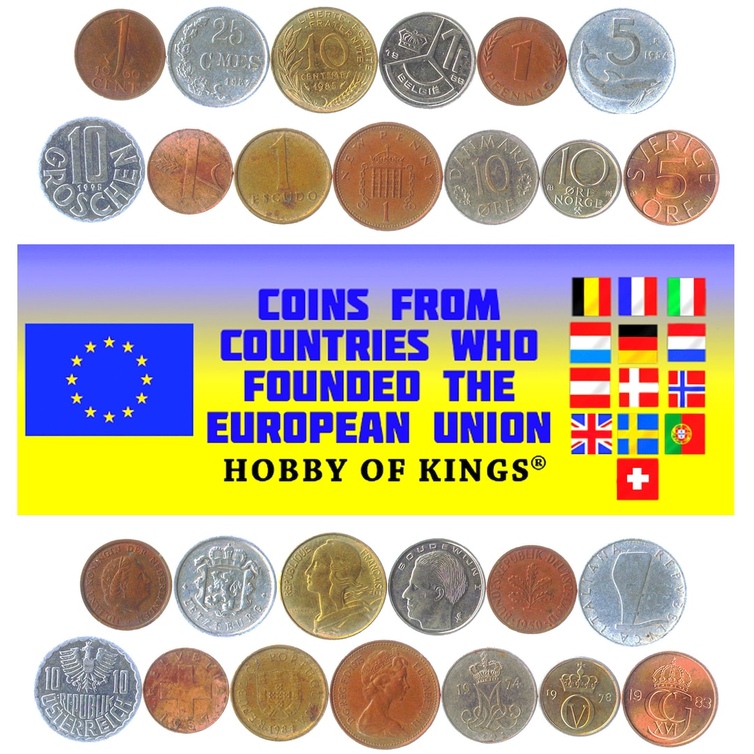 13 Different Old European Coins Countries Founded and Formed European