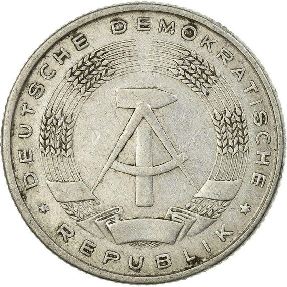 German Democratic Republic 2 Deutsche Mark Coin | Hammer | Compas