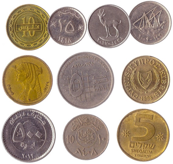 10 Different Coins From Countries In The Middle East. Old Collectible Coins (Western Asia, North Africa)