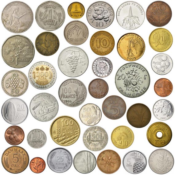 Different Coins with Crops | Features Wheat, Rice, Maize, Grapes, Cocoa And More | Great Gift for Collectors and Nature Enthusiasts