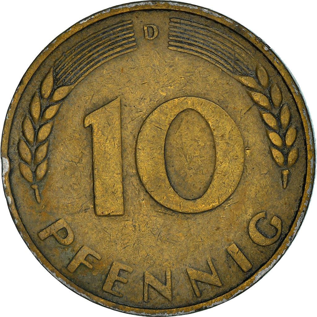 ドイツ 10ペニヒ硬貨 | オークの苗木 | 1949年 - Etsy 日本