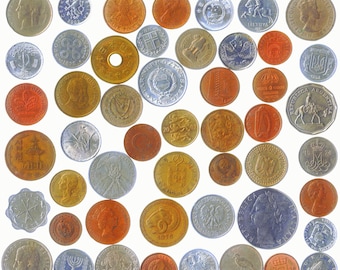 World Coin Collection: 100 Unique Foreign Currency Coins - Etsy