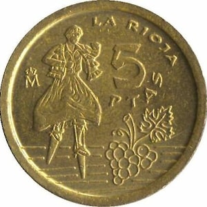 Espagne 5 Pesetas Coin | | de La Rioja 1996