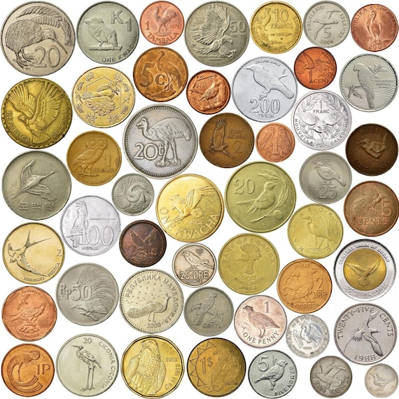 Different Coins with Birds | Eagles, Parrots, Hawks, Roosters, Cranes, Sparrows and More | Unique Gift for Collectors and Animal Lovers