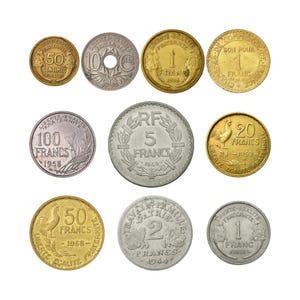 Französische Münzsammlung: 1917-1959 Frankreich Währung Set