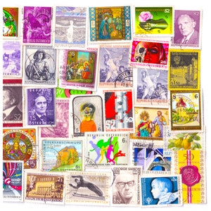 Sellos postales austriacos / Marcas postales únicas / Matasellos de Austria / Papel usado