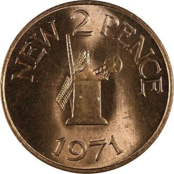 Giernésiais Coin 2 New Pence | Elizabeth II | Sark Windmill