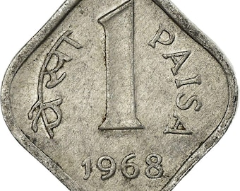 India | 1 Paisa Coin | Square | Km:10.1 | 1965 - 1981