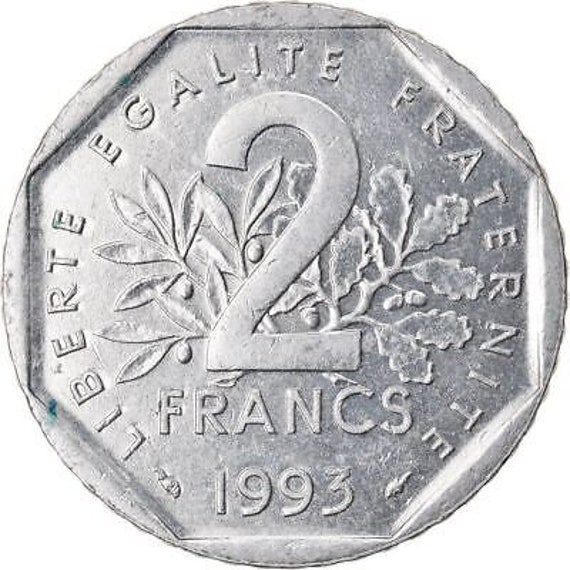フランス　フラン　　約2.3kg 硬貨　まとめ フランスのコイン | 2フラン | ジャン・ムーラン | フランス | 1993