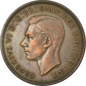 United Kingdom 1 Penny - George VI with &#39;IND:IMP&#39; | Coin KM845 1937 - 1948