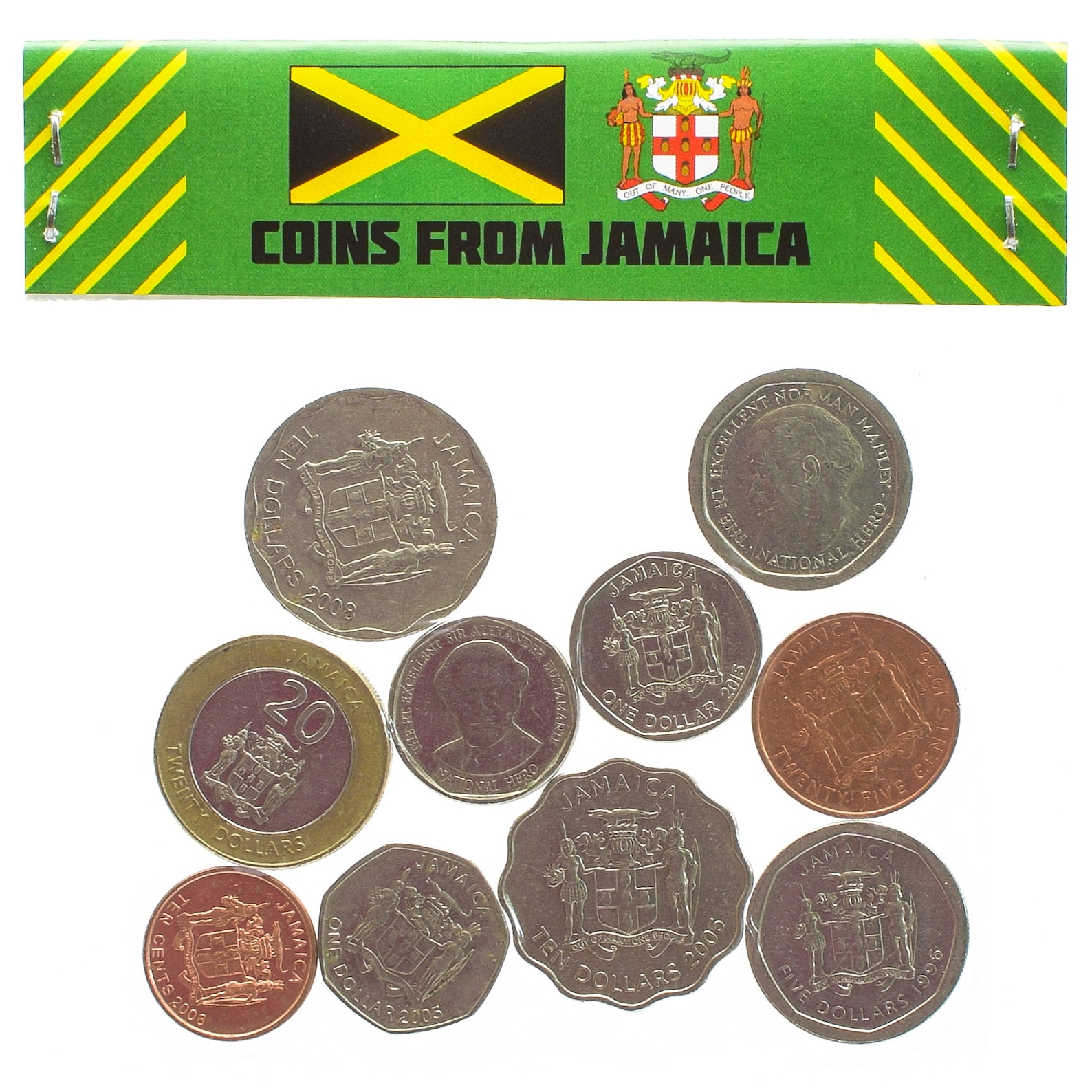 10 Jamaican Coins from an island Country in the Caribbean Sea Etsy