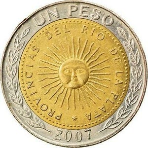 Argentina 1 Peso | National Sun Coin KM112 1994 - 2016