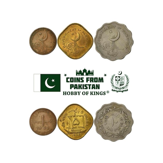 Pakistani Paisa Coin Set: 1961-1963 Middle Eastern Currency Collection