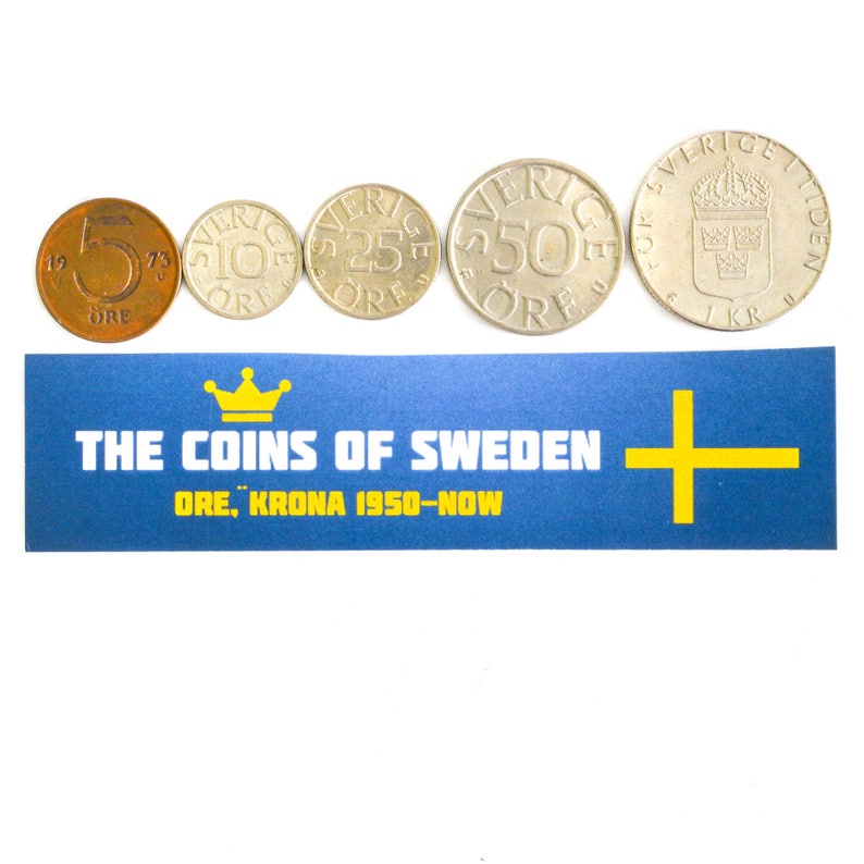 1 KRONEN SCANDINAVIAN OLD COLLECTIBLE COINS SET COINS FROM NORWAY 1 ORE