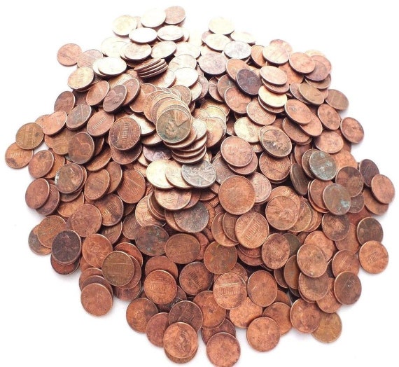 Bulk Lot of 100 Mixed Coins From the United States. 1 Cent Coin Made from Copper. USA One Penny (Abraham Lincoln)
