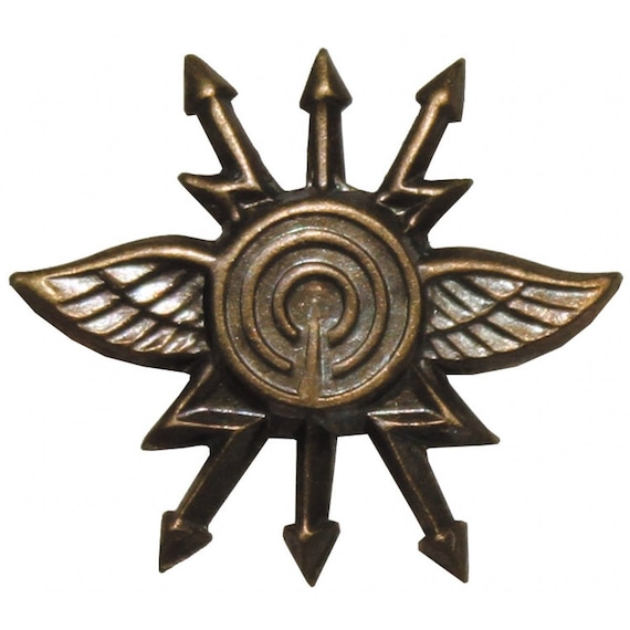 Czechoslovakian Army Uniform Badges Signal Radar Communications Pins With Wings