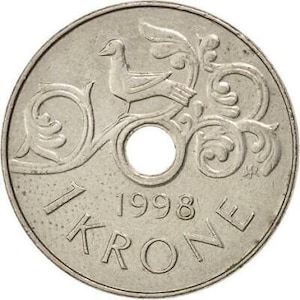 Norway 1 Krone - Harald V Coin KM462 1997 - 2016