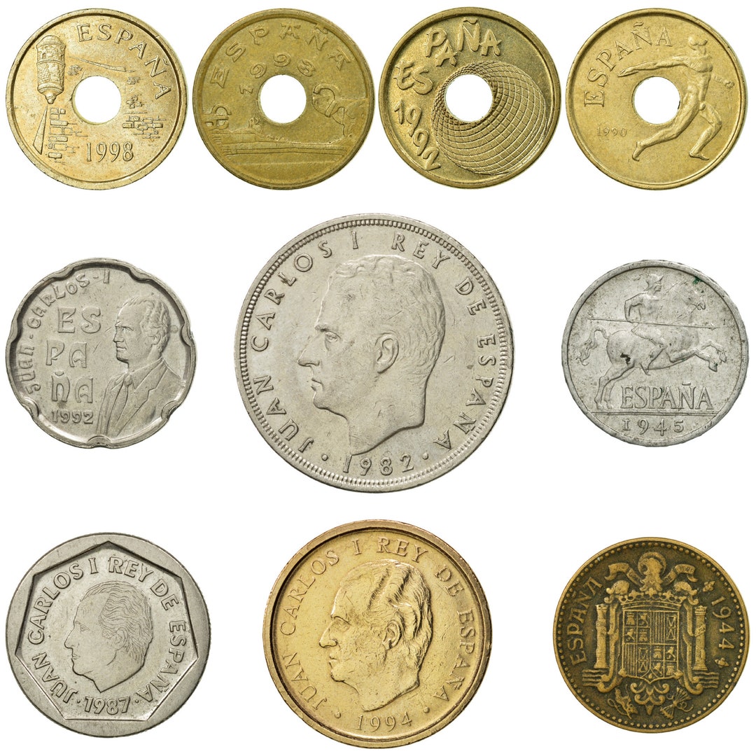 10 Spain Coins Spanish Currency Collection 5 Centimos 1 25 50 100 10 Spain Coins Spanish Currency Collection 5 Centimos 1 25 50 100