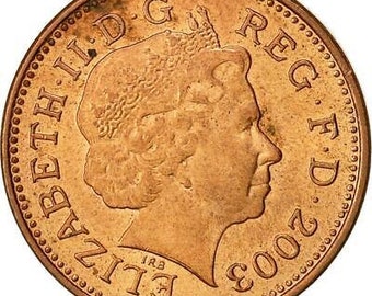 pennyさま 専用 1980 UK Elizabeth II 2nd Portrait 1 New Penny Good at