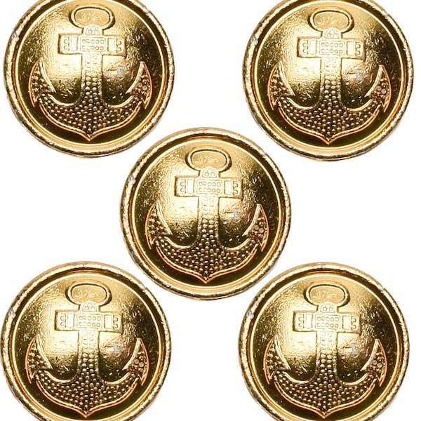 5 boutons de l’armée de l’Union soviétique. Gold Anchor Navy, Uniforme marin 27mm