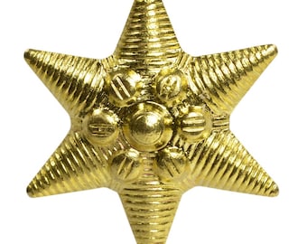 Hungarian Army Star Pin: Gold & Silver Insignia Badge (20mm)