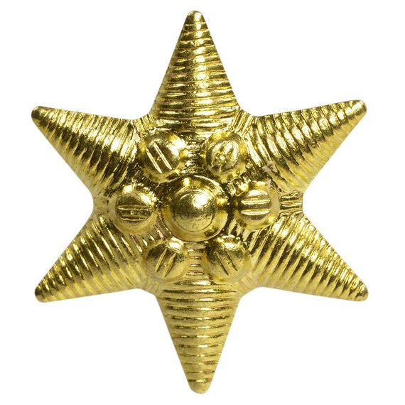 Hungarian Army Gold Star Pins Insignia Badges For Shoulders, Lapels Epaulettes (Gold and Silver colors)