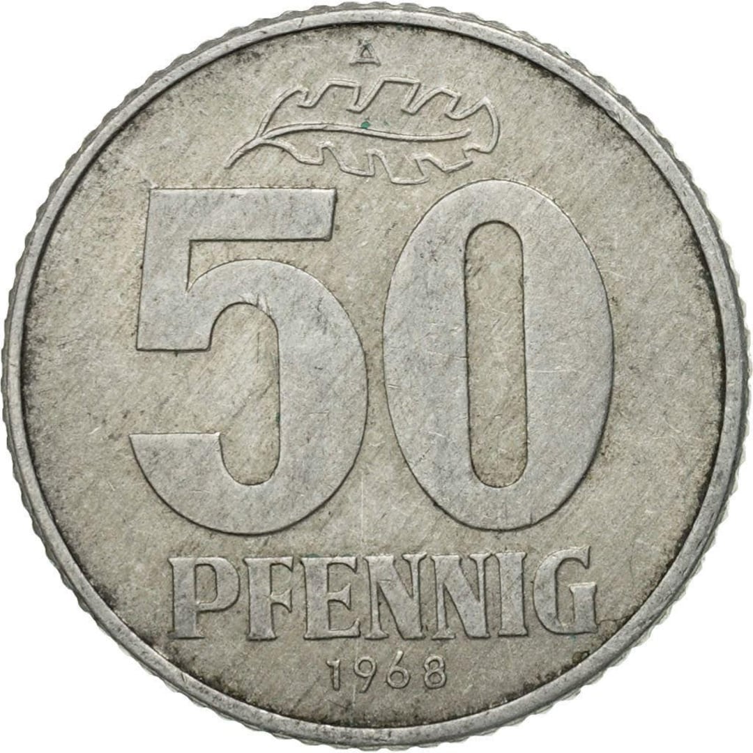 1919年！ドイツ帝国！ 50 Pfennig 硬貨【ワイマール】初硬貨！ 1919年！ドイツ帝国！ 50 Pfennig 硬貨【ワイマール】初硬貨！