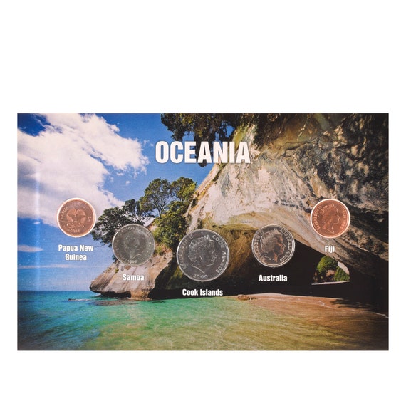 5 Coins Oceania | Papua New Guinea | Samoa | Cook Islands | Australia | Fiji