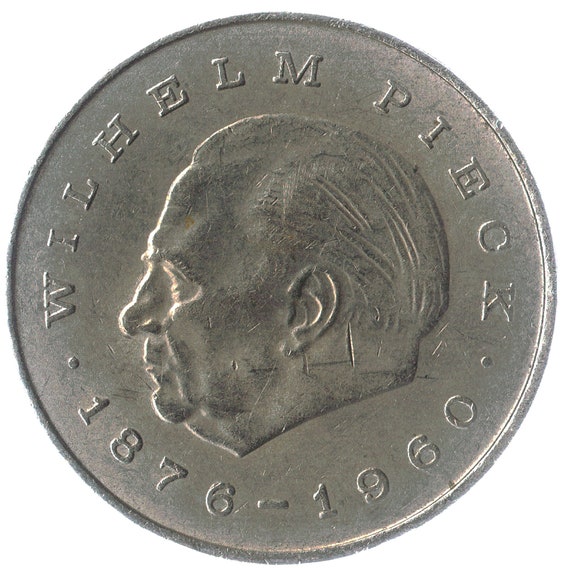 Commemorative 20 Mark Coin from East Germany. 1st President Of GDR - Wilhelm Pieck. 1972