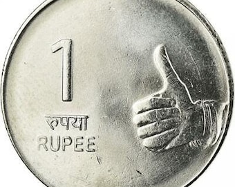 India 1 Rupee Coin 2007 - 2011 KM:331