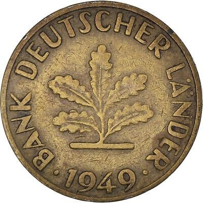 ドイツ 10ペニヒ硬貨 | オークの苗木 | 1949年 - Etsy 日本