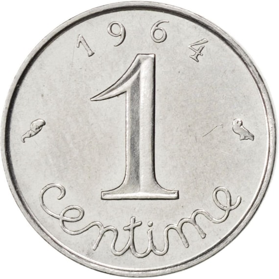 France 1 Centime Coin 1961 - 2001 KM 928 | Circulated Collectible French Currency | Grain Spring