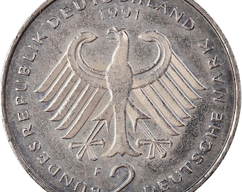 西ドイツ 2マルク硬貨 | フランツ・ヨーゼフ・シュトラウス | 鷲