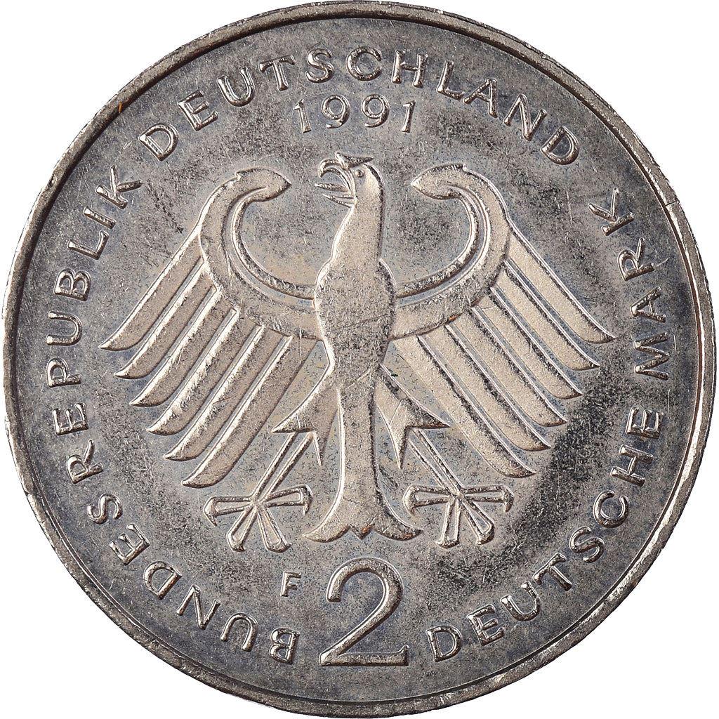 西ドイツ 2マルク硬貨 | フランツ・ヨーゼフ・シュトラウス | 鷲