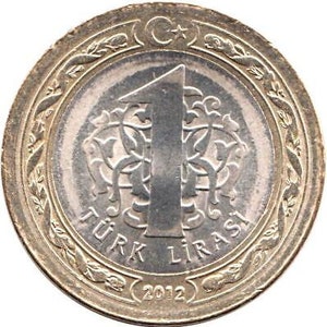 Moneda turca Turquía 1 Lira / Mustafa Kemal Ataturk / Estrella de la Luna / 2009 2021 imagen 2