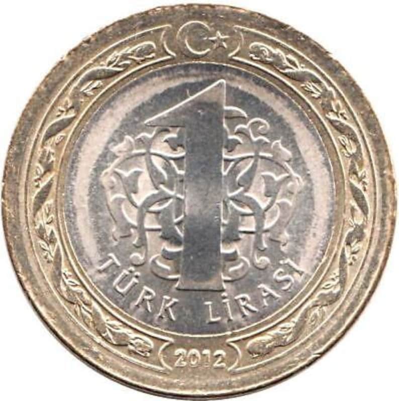 Moneda turca Turquía 1 Lira / Mustafa Kemal Ataturk / Estrella de la Luna / 2009 2021 imagen 2