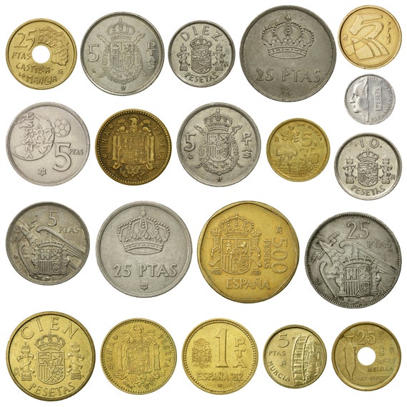 スペイン・ペセタ貨幣コレクション：1946-2001年 外国通貨セット