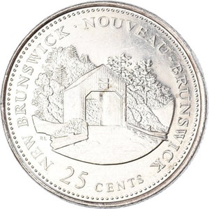 Canadian Coin Canada 25 Cents | Queen Elizabeth II | New Brunswick | 1992