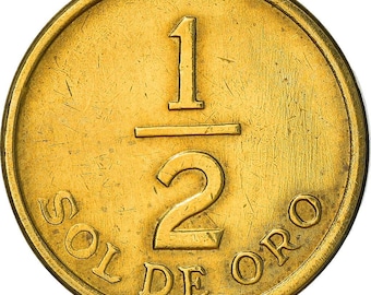 Peru 1/2 Sol De Oro Coin | KM265 | 1975 - 1976 - Etsy display picture 1