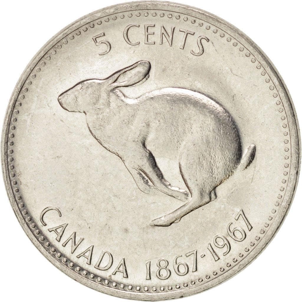 ナ*ツ様 5.2キロ まとめて 素材用 外国 硬貨 古銭 貨幣 アメリカ カナダ硬貨 カナダ 5セント | エリザベス2世 | ウサギ | 1967年 - Etsy