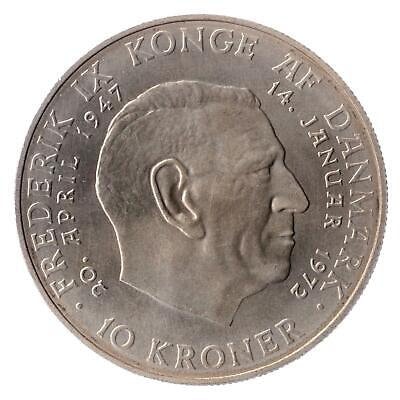 デンマーク王国　1968年　10クローネ 　銀貨　ベネディクテ王女　結婚式記念 デンマーク王国 1968年 10クローネ 銀貨 ベネディクテ王女 結婚
