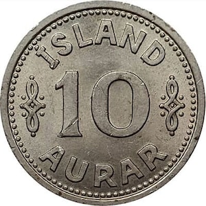 Icelander Coin Iceland 10 Aurar | Christian X | 1922 - 1940