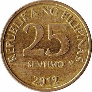 Philippines 25 Sentimo Coin KM271a 2003 2017 image 1